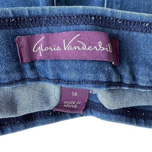 Womens Shorts Size 14 Blue Denim Classic Cut Offs Long Modest Summer Country - Picture 5 of 6